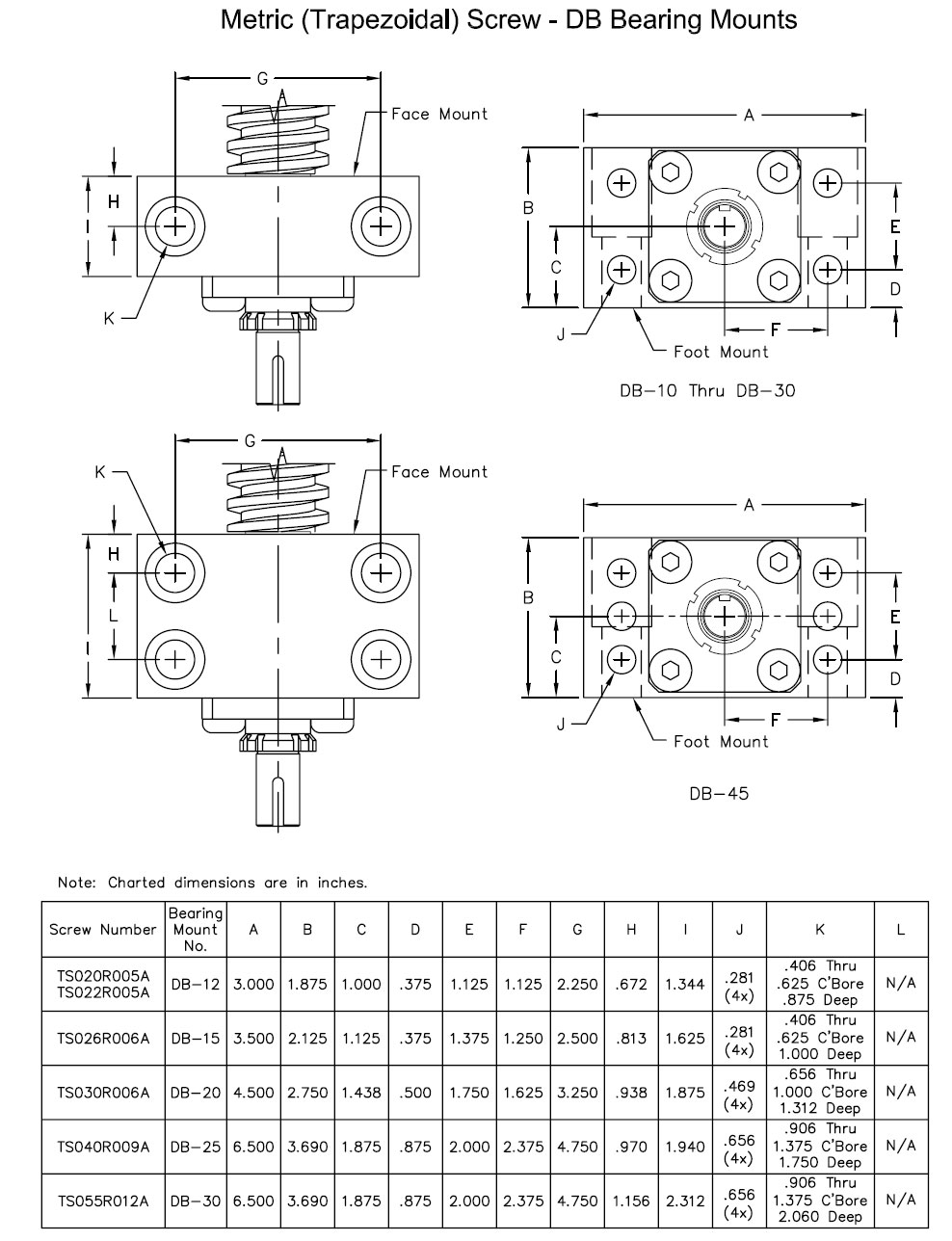DB Bearing Blocks and Screw End Conditions 2